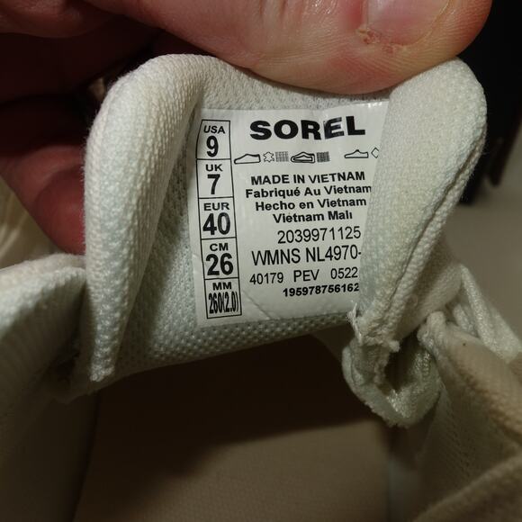 NEW Sorel Out N About III Low Women's 9 Sneakers Shoes Sea Salt Chalk Cream - Picture 13 of 15